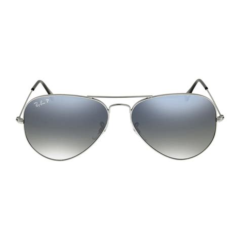 ray ban aviator gradient polarized blue grey unisex sunglasses rb3025 004 78 58 805289467052