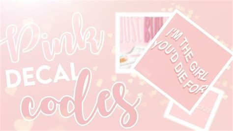 Pink Aesthetic Decal Codes Girly Decal Codes ♡ Bonnie Builds