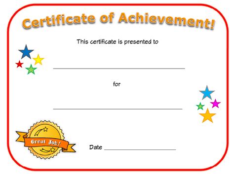 Certificate Of Achievement Template Download Printable Pdf Templateroller