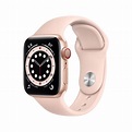 Apple Watch Series 6 GPS + Cellular, 40mm Gold Aluminum Case with Pink ...