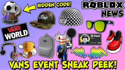 Roblox News Vans World Event Sneak Peek At Free And Robux Items Wings