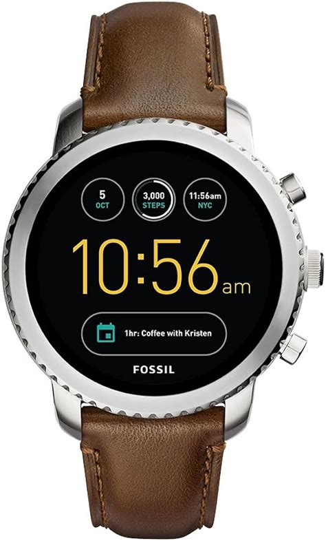 Fossil Gen 3 Smartwatch Q Explorist Navy Leather Mens Smartwatch