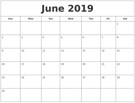 Free Calendar Landscape Monthly Calendar Printables June Calendar