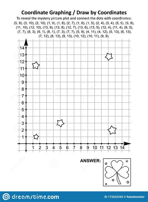 Coordinate Graphing Or Draw By Coordinates Math Worksheet With St
