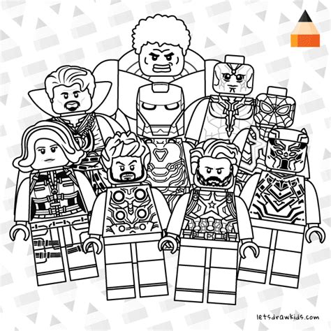 Thanos Lego Marvel Coloring Pages Img Aaralyn