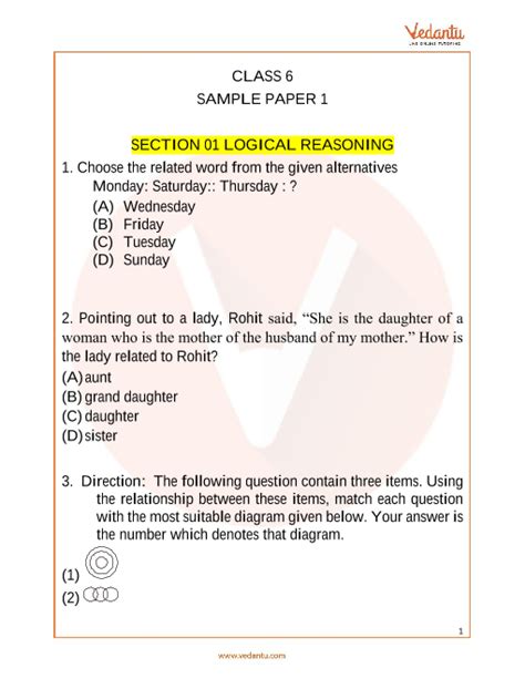 Class 6 Imo Maths Olympiad Sample Question Paper 2 Gambaran