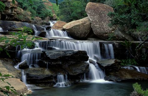 Beautiful Cascades Waterfall Near Thendele Campsite Royal Natal