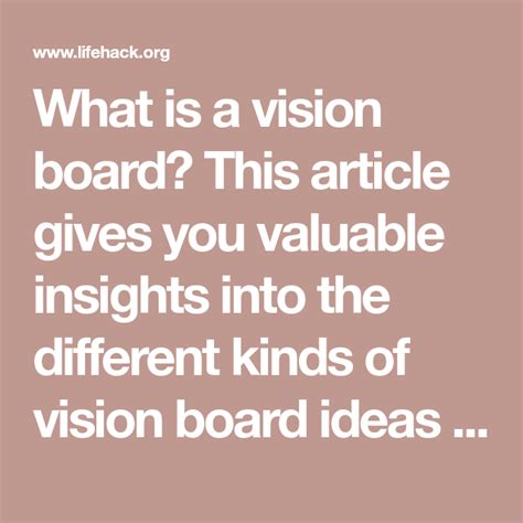 8 Vision Board Ideas To Visualize Your Important Goals Vision Board