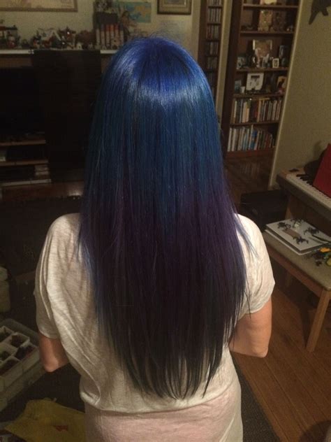 Blue And Purple Melt Long Hair Styles Hair Styles Green Ombre