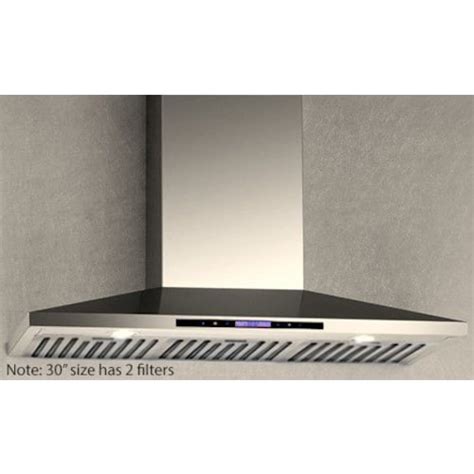 Ge 30 Inch W Wall Mount Range Hood With Led Light In Stainless Steel