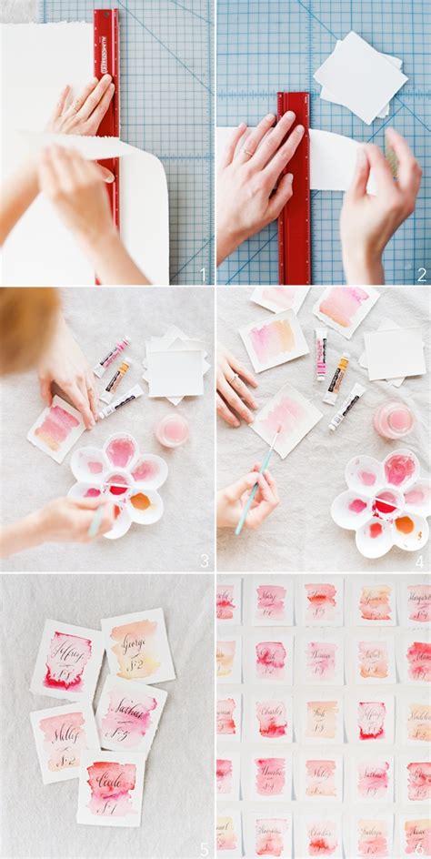 I love it when the most mundane items can be transformed into something useful and practical. DIY - Watercolor Place Cards — Boston Wedding Planner - The Perfect Details