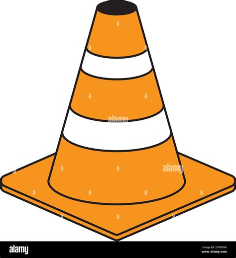 Orange Road Traffic Cone Vector Icon Stock Vector Image And Art Alamy
