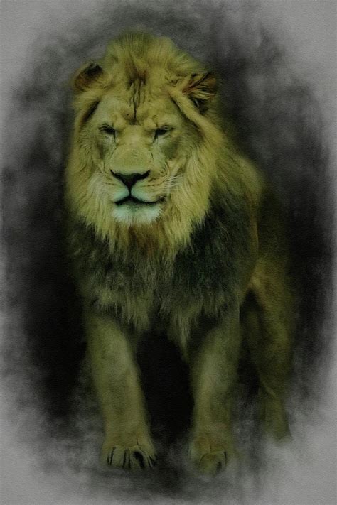 The Lion Digital Art By Ernie Echols Pixels