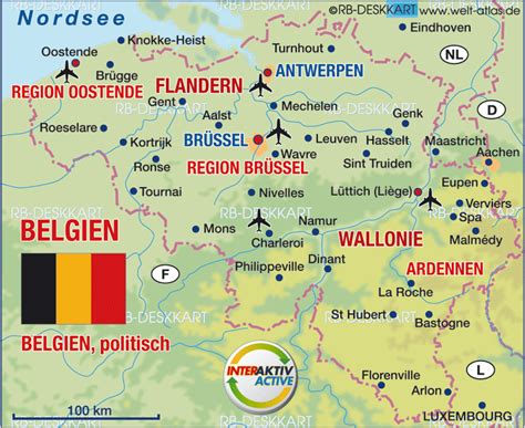 Map Of Belgium Country Welt Atlas De
