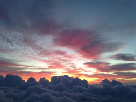 Sunset Aerial Photography Of Clouds Sky Image Free Photo