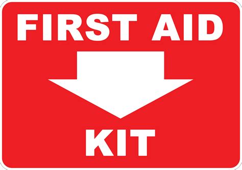 Printed Aluminum A3 Sign First Aid Kit Sign