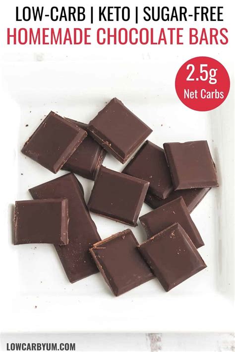 Bake in the middle of the oven for about 25 minutes until golden brown, and the edges turn brown. Homemade Keto Chocolate Bars with Monk Fruit | Low Carb Yum