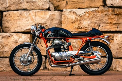 After installing a larger main jet, and looks sharp. Honda CB350 Cafe Racer From Israel | BEN9166