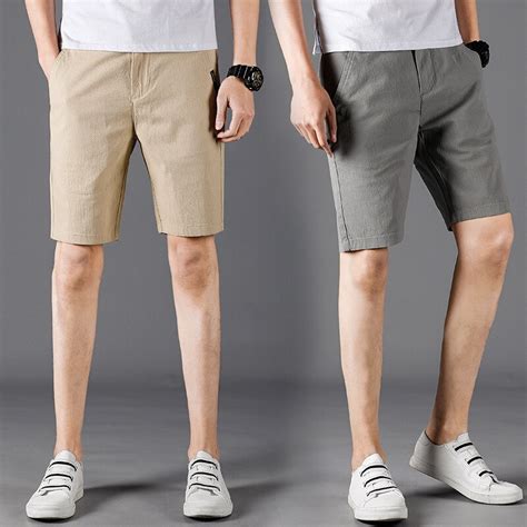 Amazing Summer Men Short Pants Casual Super Elasticity Slim Fit Anti Pilling No Fade Men Knee