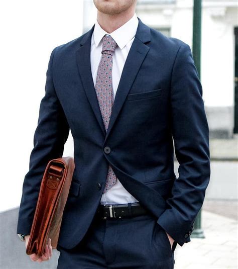 Classy Navy Blue Suit With White Shirt Printed Tie Best Fashion Blog For Men Theunstitchd Com