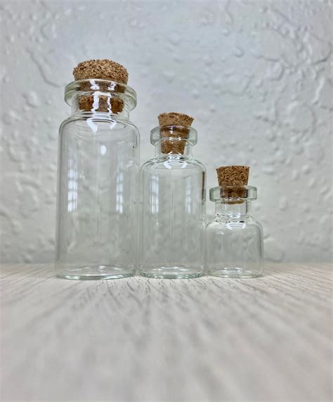 10 Cute 2 Glass Jars With Cork Lids Pack Of 10 Etsy