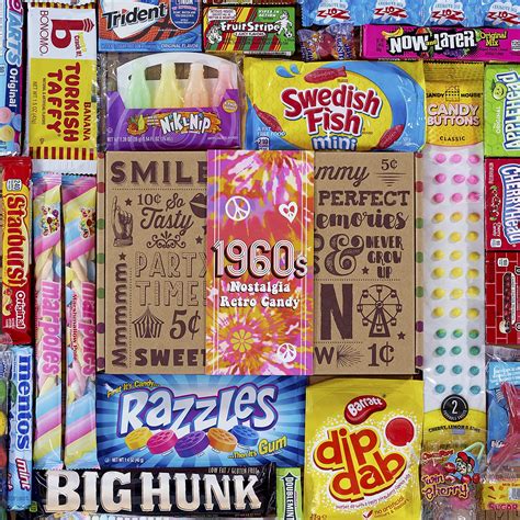 Buy Vintage Candy Co 1960s Retro Candy T Box 60s Nostalgia