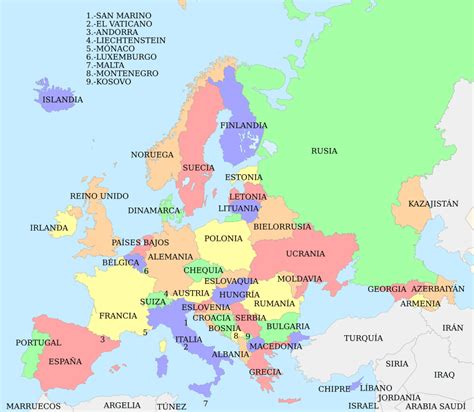 √ Mapa De Europa Para Imprimir · Mapa Político Y Físico 2019