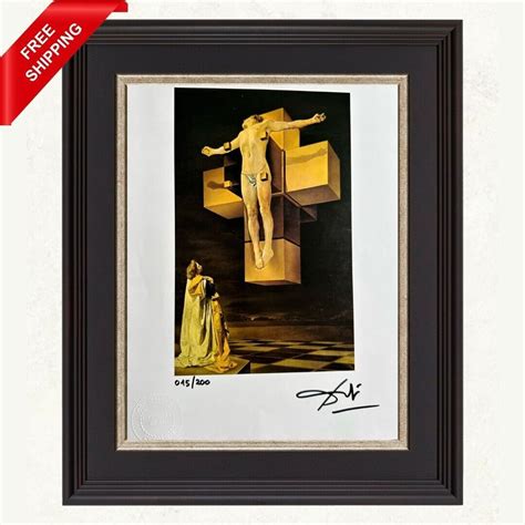Salvador Dali Crucifixion 1954 Original Hand Signed Print With Coa