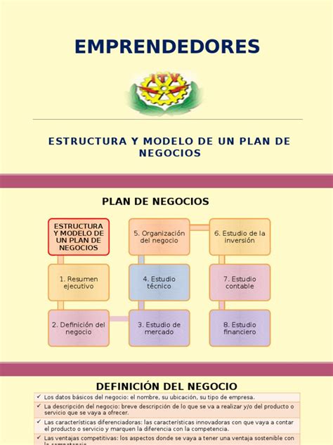 Estructura Modelo De Un Plan De Negocios Completo Distribución Comercial Presupuesto