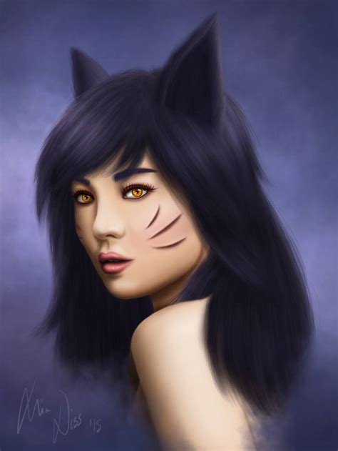 Ahri Portrait By Amazinglikecheese On Deviantart