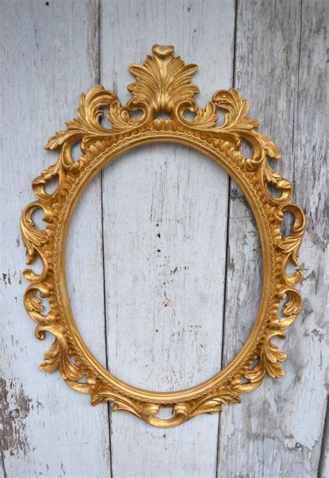 Oval Picture Frame Large Ornate Baroque Fancy Gold Portrait Wedding
