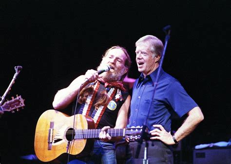 Churchwomen in el salvador convinced. President Carter on stage with Willie Nelson (1980 ...