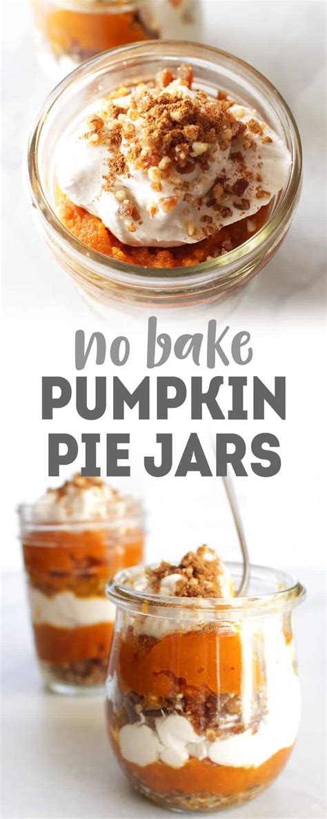 No Bake Pumpkin Pie Jars