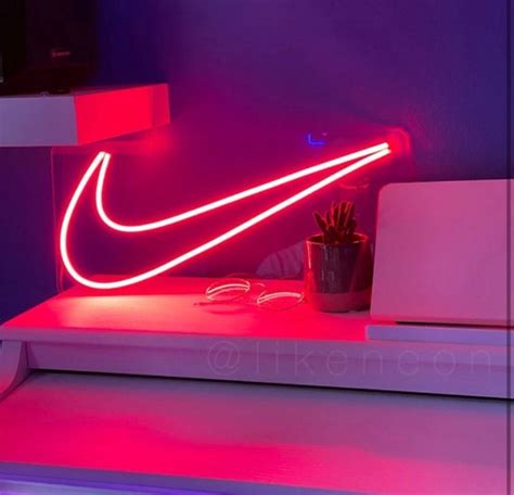 Nike Logo Neon Sign Swoosh Brand For Wall And Bathroom For Etsy