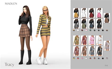 Tracy Outfit Pack Madlen Sims 4 Sims 4 Mods Clothes Sims 4 Clothing