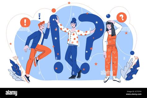 Quiz Concept Illustration Of People Asking Questions And Having Answers