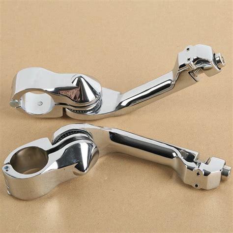 Chrome 125 Adjustable Highway Long Angled Foot Pegs Footpeg Fits For