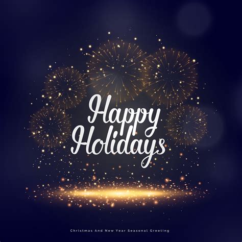Happy Holidays Seasonal Greeting For Christmas And New Year