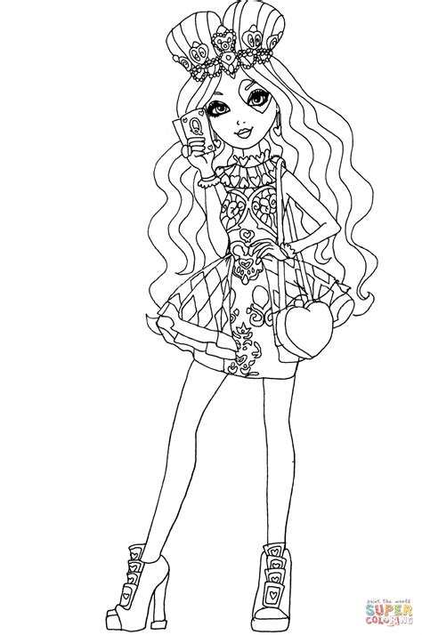 Desenho De Ever After High Lizzie Hearts Para Colorir Desenhos Para