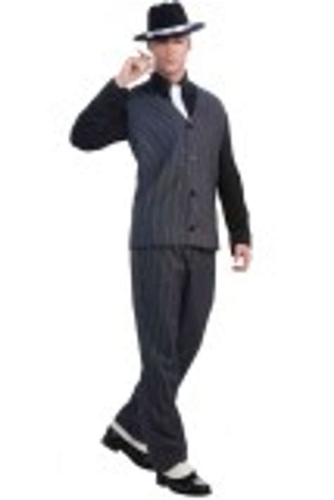 1920s Yellow Zoot Suit Gangster Mens Costume