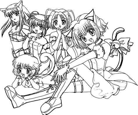 Tokyo Mew Mew Characters Coloring Page Download Print Or Color