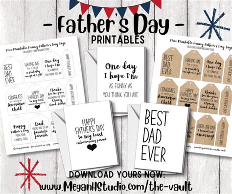 Free Fathers Day Printables Meganhstudio