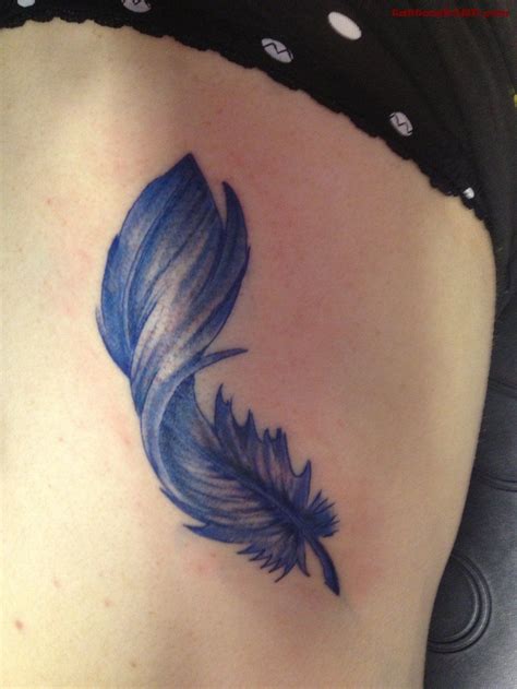 Dark Blue Ink Tattoo Dark Blue Tattoo Ink Feather Tattoo Design Blue