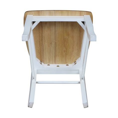 International Concepts Madrid Ladderback Chair In White Natural