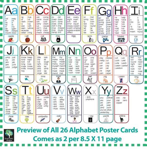 Sight Word Alphabet All 26 Posters Are Editable Phonics Etsy