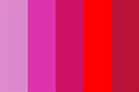 White, gray, or black can be added to the base hue, which in this case is red. Pink Red Color Palette