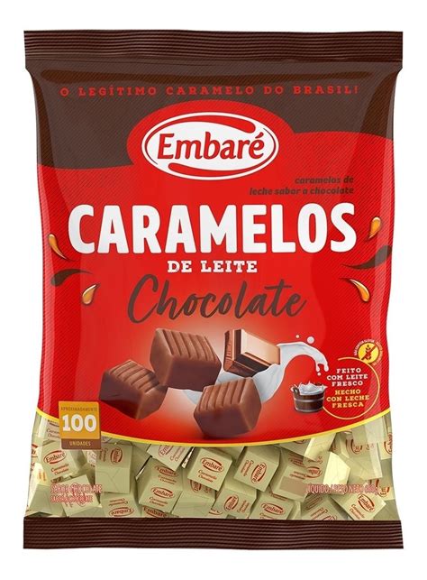 4 Pacotes De Caramelo De Chocolate Embaré 660g Frete grátis