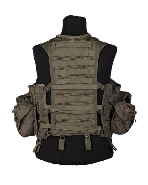 Tactical Vest With Modular System And 8 Pockets Mil Tec Od Od