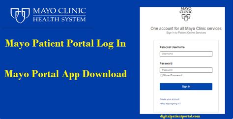 Mayo Patient Portal Log In Digital