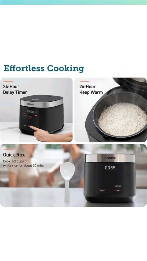 COSORI Rice Cooker Maker 18 Functions Stainless Steel Steamer Warmer